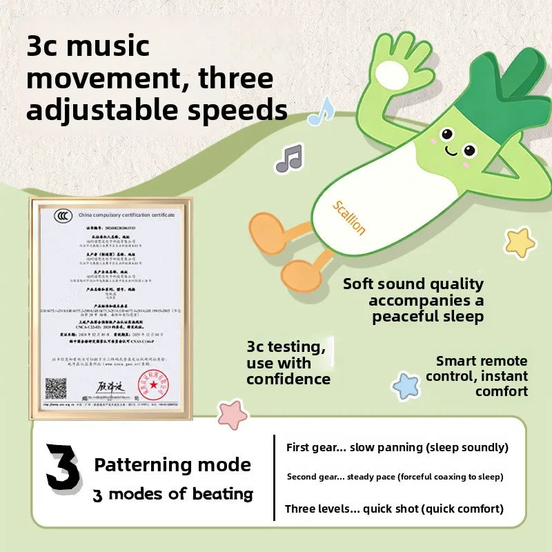 Baby Soothing Toy Palm Patting Device Banana-Shaped Anti-Startle Pillow for Newborn Sleep Polyester Material PP Cotton Filling