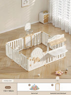 Folding Indoor Children Playground Play Pen Yard Kids Fence Safety Plastic Toy Baby Playpen With Slide and Swing