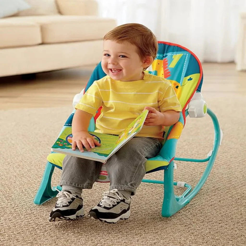 COMFORTABLE & PORTABLE INFANT-TO-TODDLER ROCKER