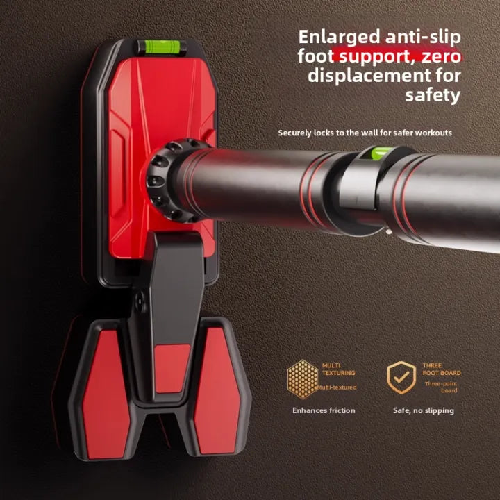 Adjustable Indoor Pull-Up Bar With Gymnastics Rings Set