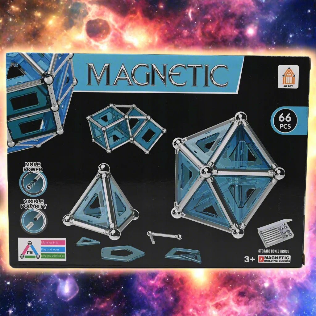3D CRYSTAL MAGNETIC BUILDING BLOCKS PUZZLE (66 Pcs)