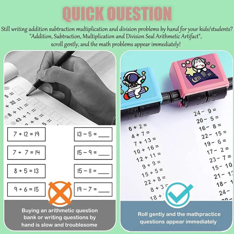 Math Learning Roller Stamp for Kids (Add & Subtract)