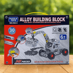 Alloy Construction Truck Building Blocks Playset (242 Pcs)