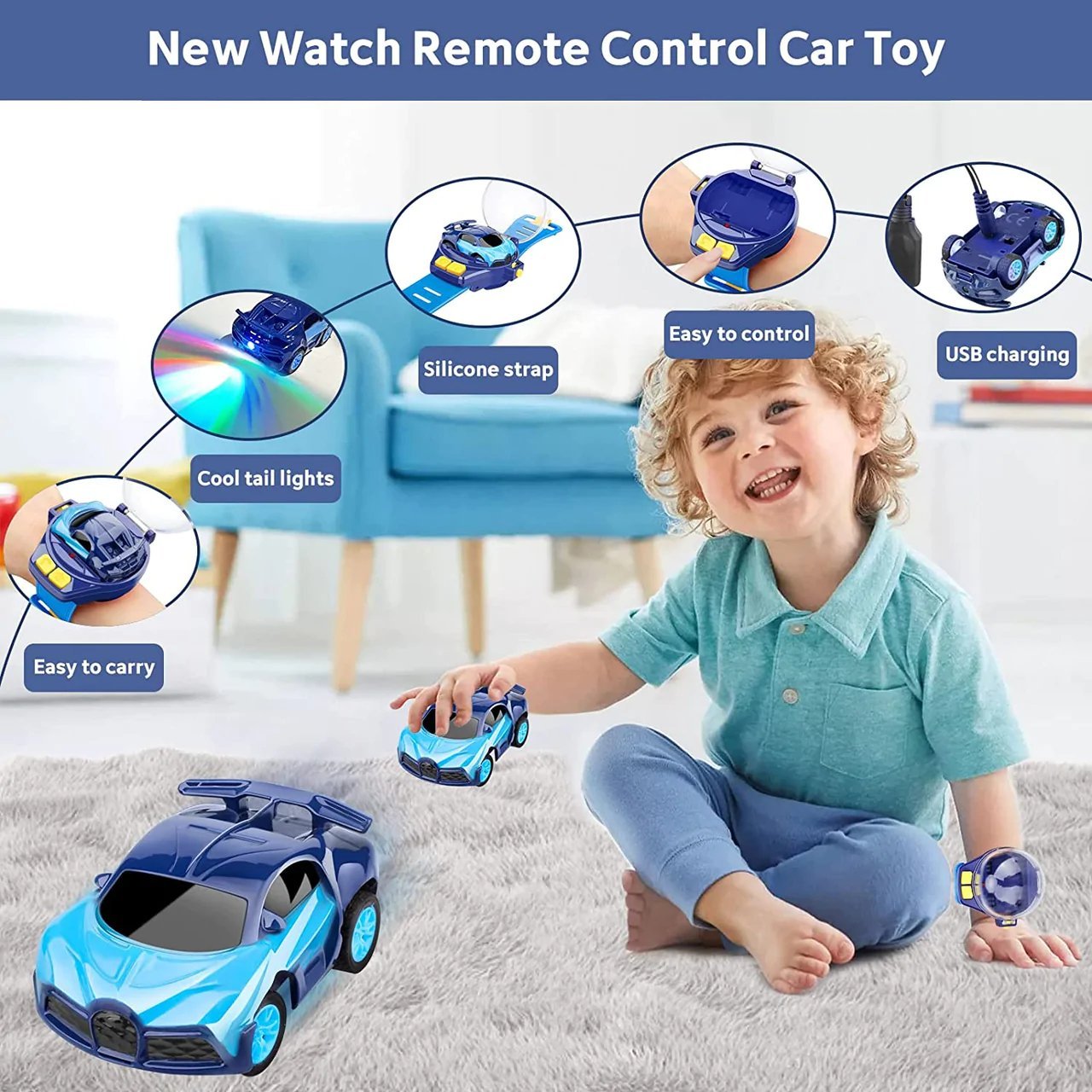 Kid's Favorite Mini RC Wrist Watch Car