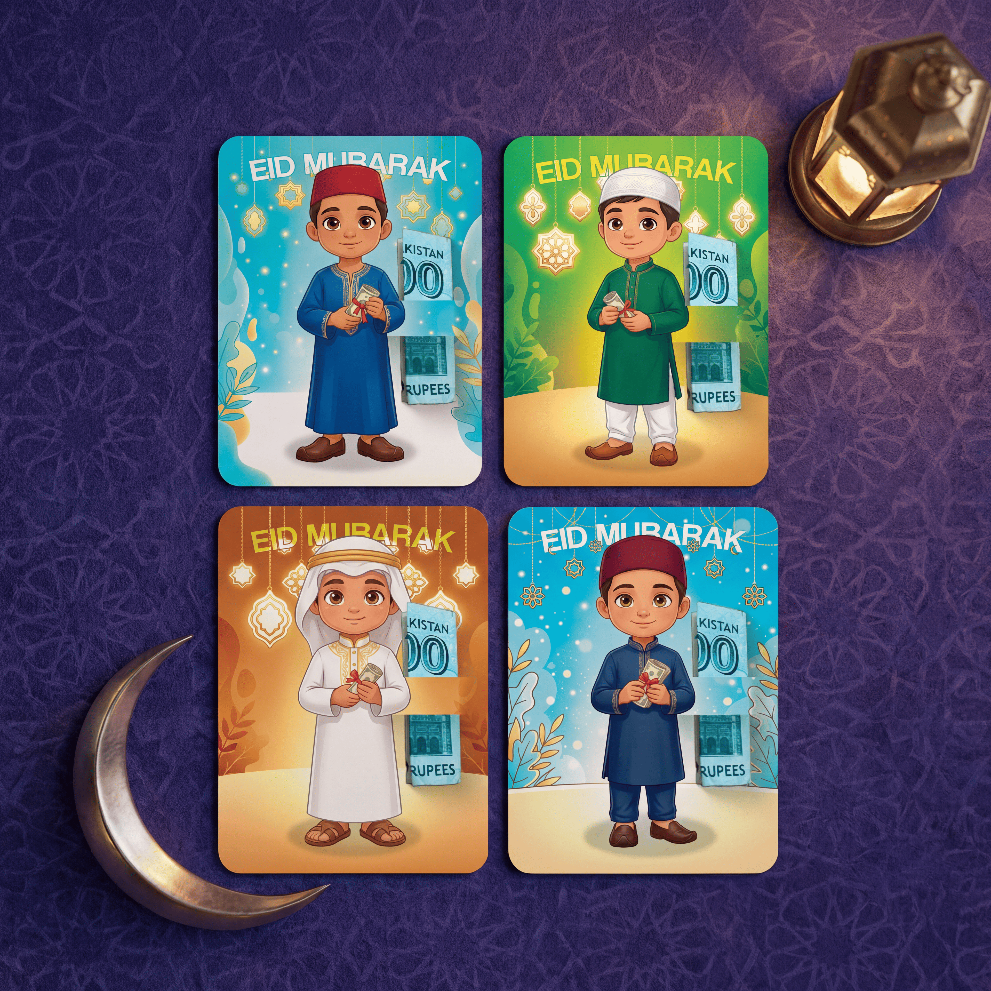 Kiddiewink’s Eidi Tuck Cards For Kids (Mix)