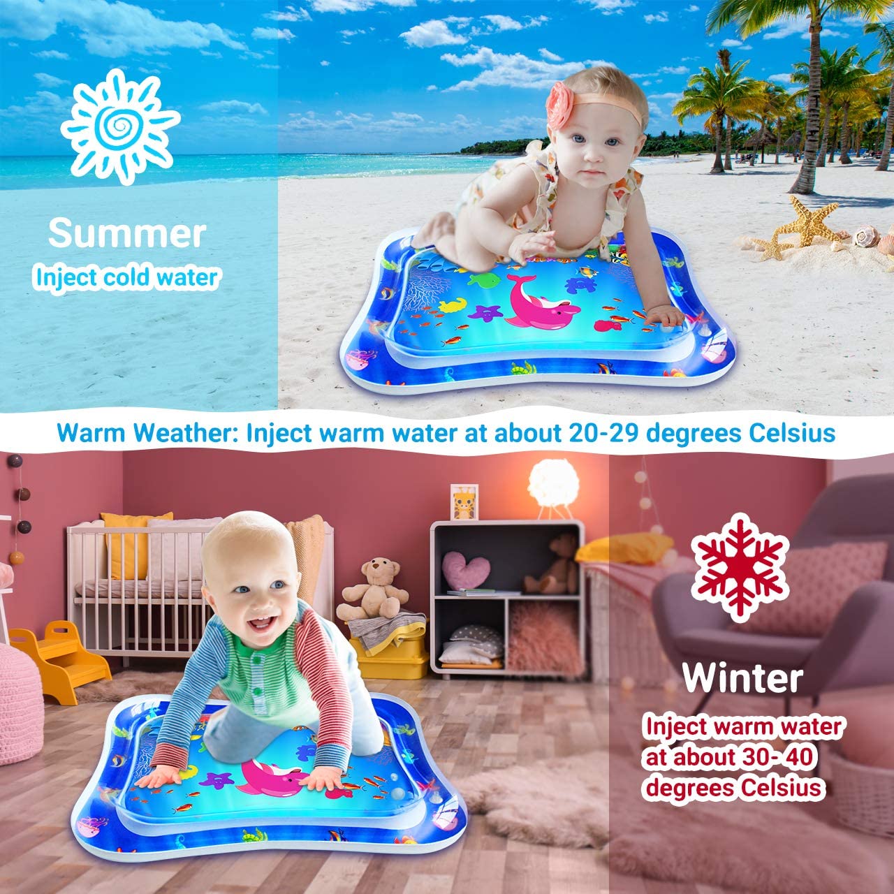 KiddieWink™ Inflatable Water Play Mat For Kids